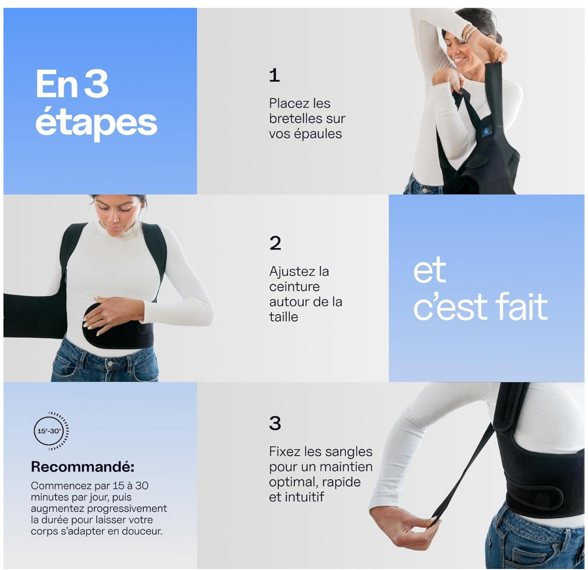 Correcteur Posture Dos Femme Homme