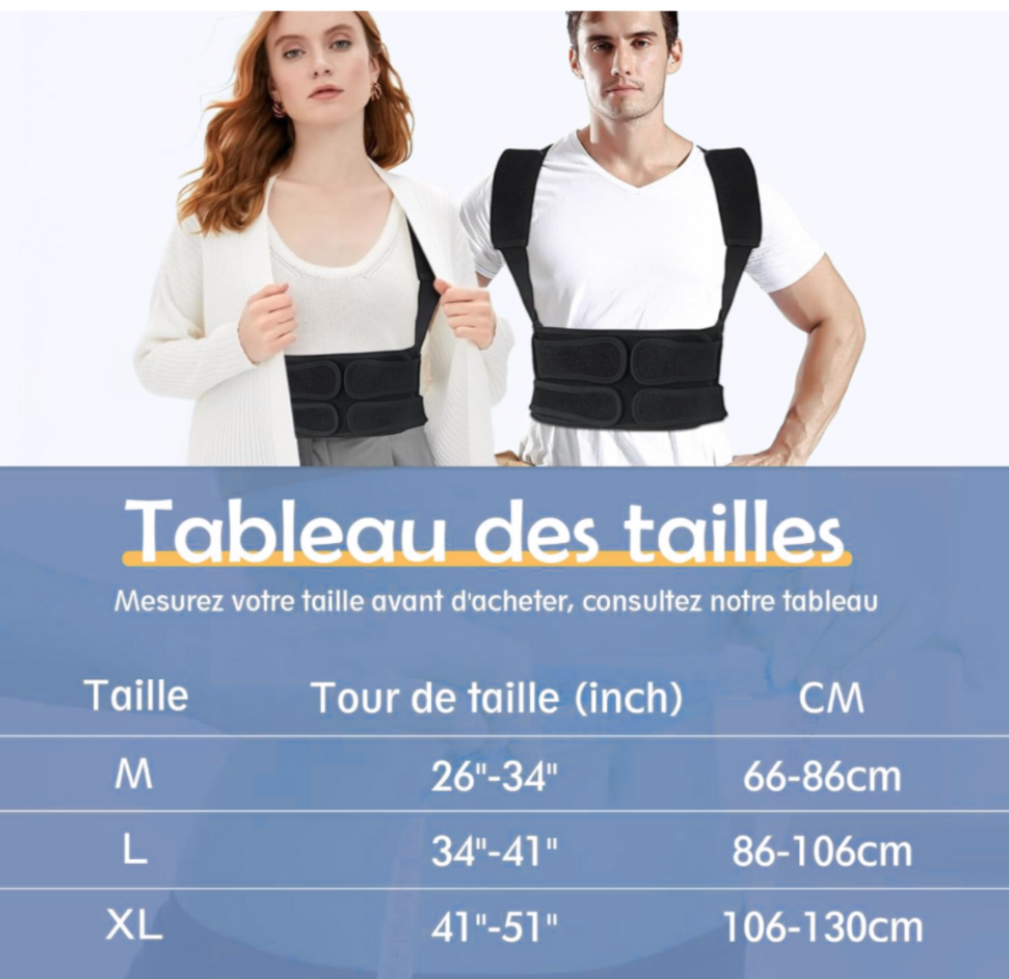 Correcteur Posture Dos Femme Homme