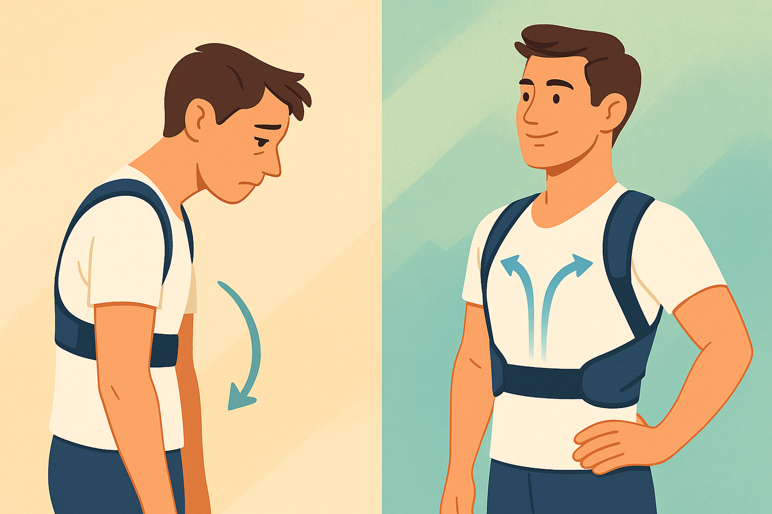 Adoptez une posture naturellement droite
Le correcteur guide en douceur votre dos et vos épaules. Résultat : vous vous tenez droit(e), plus confiant(e) et plus détendu(e)